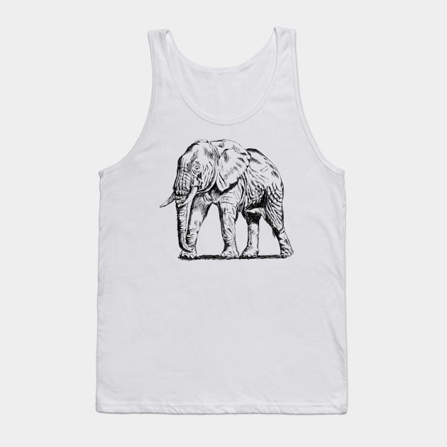 Elephant Print Tank Top by rachelsfinelines